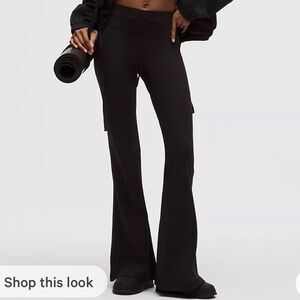 ALO Yoga Black Cargo Pocket Flare Pants